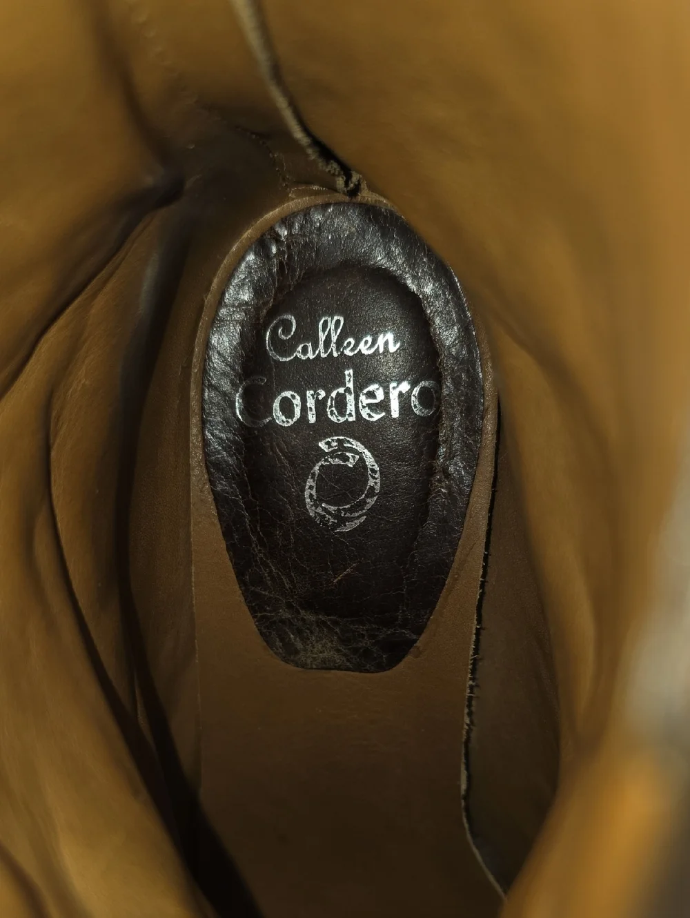 Calleen Cordero distressed Brown Studded Leather Women's‎ Ankle Boots Size 8.5